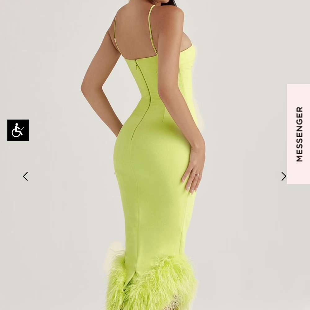 House of CB ALESSIA LIME MIDI DRESS - Picture 6 of 9